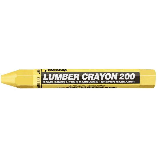 Picture of Markal® #200 Lumber Crayons  Yellow Part# - 80351