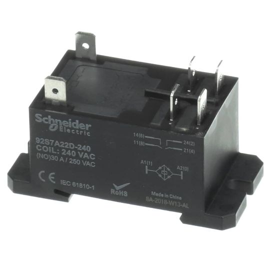 Picture of Continental Refrigeration Relay Dpst-no,30a,220-240va Part# 4-150