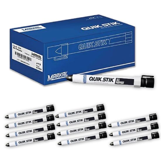 Picture of Markal® Quik Stik All Pur Solidpaint Marker Black Part# - 61050