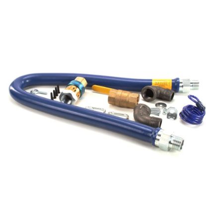 Picture of Dormont Gas Hose, Blue, 1" X 48", Snapfast,valve Part# 16100KIT48