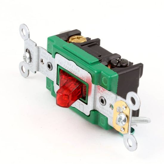 Picture of Duke Switch, 30 Amp Red Toggle 120-277V Ac 2 Part# 212792