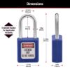 Picture of Master Lock® Blue Plastic Safety Padlock  Keyed Differently Part# - 410Blu