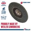 Picture of Weiler® 5" Tiger Paw Abrasive Flap Disc  Angled  Phenoli Part# - 51157