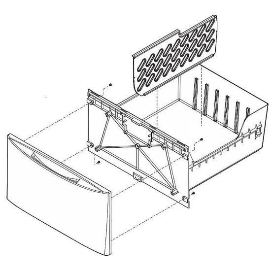 Picture of Electrolux Drawer,pedestal,white,includes Part# 134862483