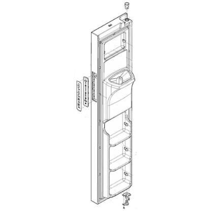 Picture of Electrolux Door Assembly,freezer,stainles Part# 5304525969