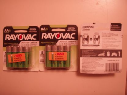 Picture of Rayovac® Recharge Aa 1 350Mah Batteries Nihm (Ea=8Pk) Part# - Ld715-8Op-Gend
