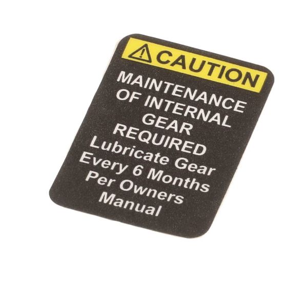 Picture of Globe Mixer Label Caution - Small Part# X91009