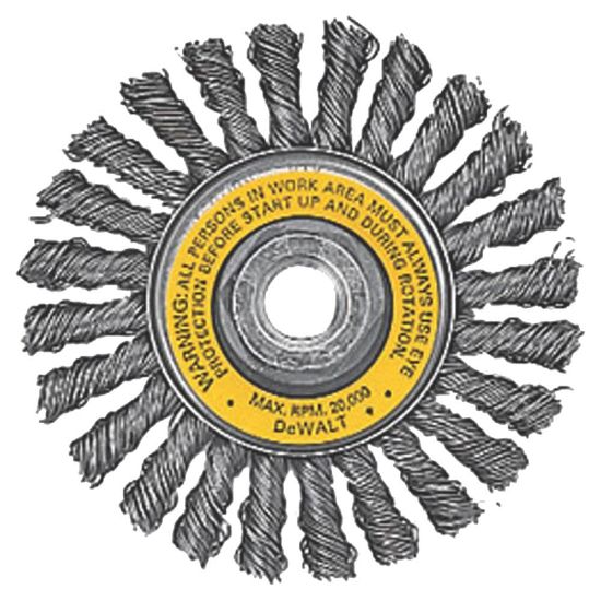 Picture of Dewalt® 4"X5/8"-11 Full Cable Twist Wire Wheel Carbo Part# - Dw4930