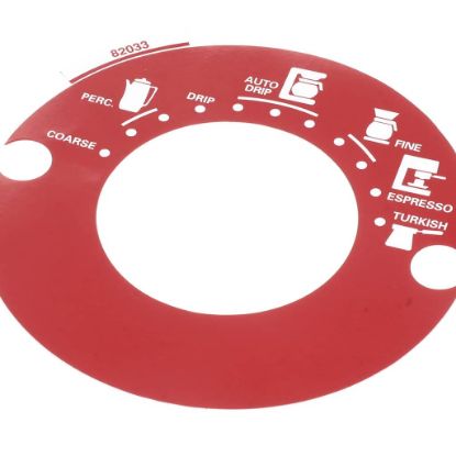 Picture of Grindmaster Cecilware Decal Grnd Sel 875 Red Part# 82033