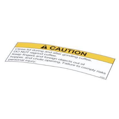 Picture of Grindmaster Cecilware Decal Don T Regrind Groc Part# 84997