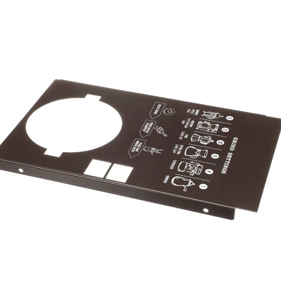 Picture of Grindmaster Cecilware Panel Upper Front Drk Brwns Part# 83363TS