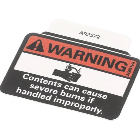 Picture of Grindmaster Cecilware Decal Warning Splash Part# A92572
