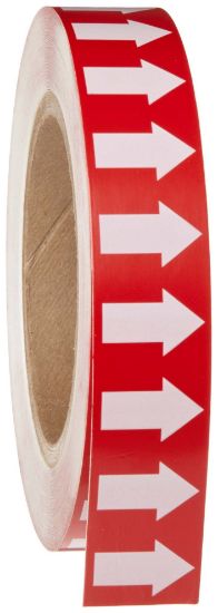 Picture of Brady® B946 Aro Tape Wht/Red 1"X30Yd Part# - 91426