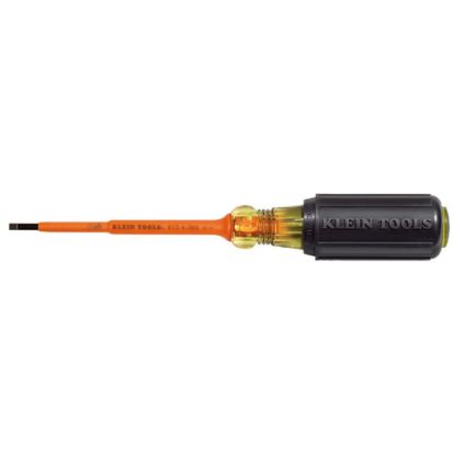 Picture of Klein Tools 4" Insulated 1/8" Slotted Screwdriver Part# - 612-4-Ins