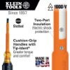 Picture of Klein Tools 4" Insulated 1/8" Slotted Screwdriver Part# - 612-4-Ins