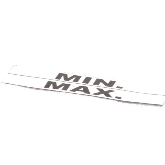 Picture of Groen Label Maximum & Minimum Part# Z000558
