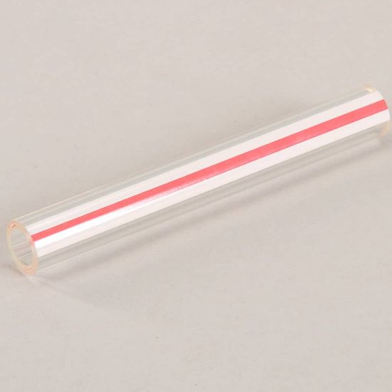 Picture of Groen Tube Glass-red & White Stripe Part# Z008742