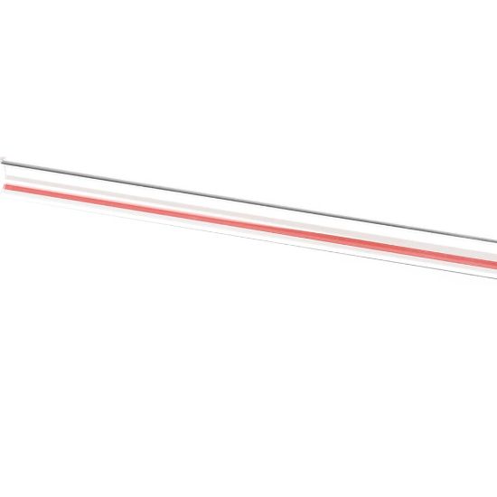 Picture of Groen Tube Glass-red & White Stripe Part# Z009752