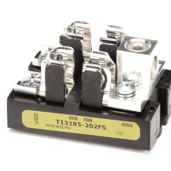 Picture of Hatco Fuse Block 60A 300V 2P 2/0 Lug Part# 02.41.001.00