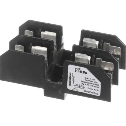 Picture of Heatcraft Fuseblock 30 Amp 2 Pole 600V Midget Part# 22511001