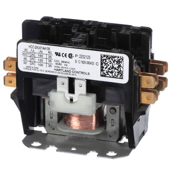Picture of Heatcraft Contactor Open 25/35 Amp 2 Pole 220V Part# 2252125