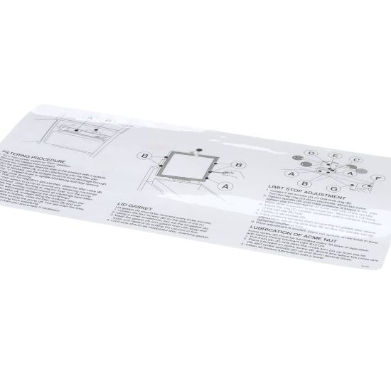Picture of Henny Penny Label-filter Instruction Part# 16182