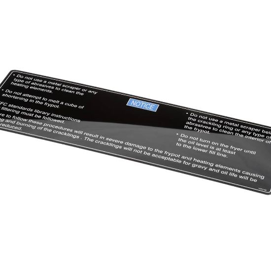 Picture of Henny Penny Acrylic Label Part# 168573