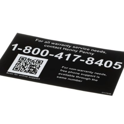 Picture of Henny Penny Label-tech Support, Us-can Part# 171751