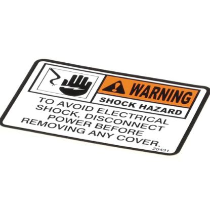 Picture of Henny Penny Label-warning Disc. Power Part# 26431