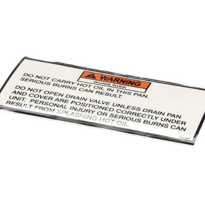 Picture of Henny Penny Label-drain Pan Warning Part# 33448