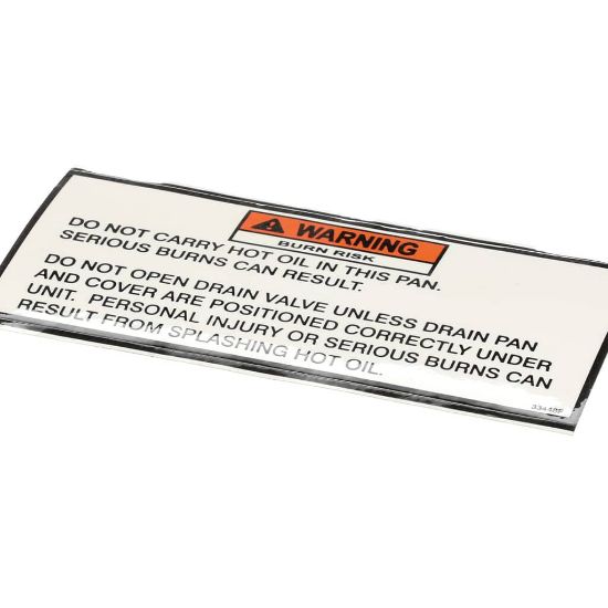 Picture of Henny Penny Label-drain Pan Warning Part# 33448