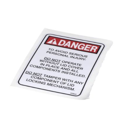 Picture of Henny Penny Label-lid-danger Part# 35822