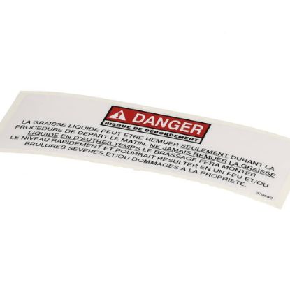 Picture of Henny Penny Label-danger Stirring Fre Part# 37989