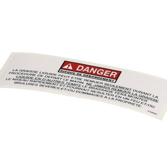 Picture of Henny Penny Label-danger Stirring Fre Part# 37989
