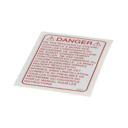 Picture of Henny Penny Label-lid Danger French Part# 52203