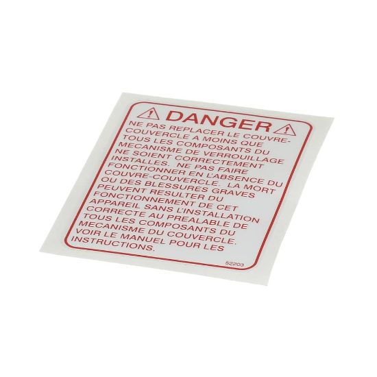 Picture of Henny Penny Label-lid Danger French Part# 52203
