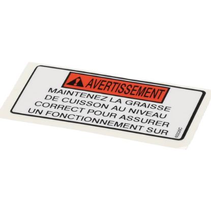 Picture of Henny Penny Label-oil Level Warning Fre Part# 60226