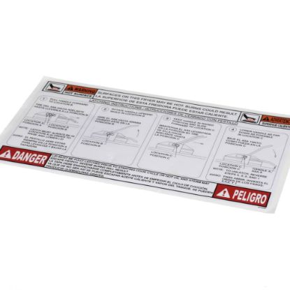 Picture of Henny Penny Lid Instruction Label Part# 67329