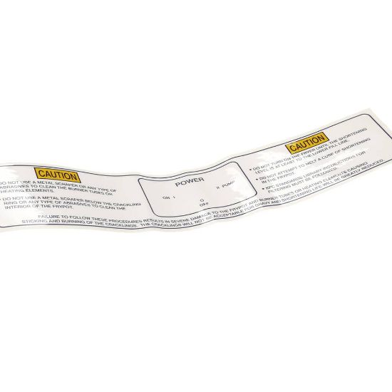 Picture of Henny Penny Label Power/pump/melt Part# 75690