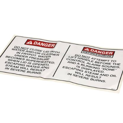 Picture of Henny Penny Operation Hazard Label Part# 96618