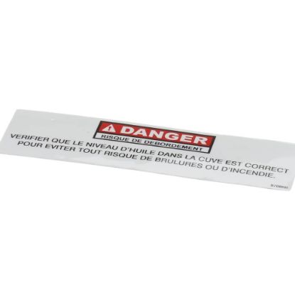 Picture of Henny Penny Label-danger Shortingfre Part# 97086