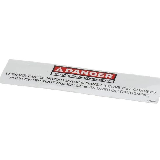 Picture of Henny Penny Label-danger Shortingfre Part# 97086