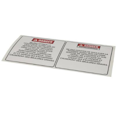 Picture of Henny Penny Label-oper Hazards Fre Part# 97076