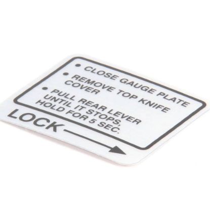 Picture of Hobart Label,instruction Part# 00-437239