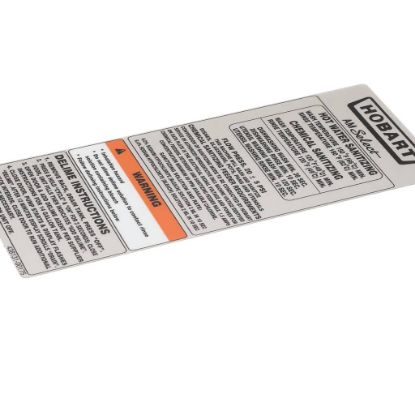 Picture of Hobart Labelinstructioncleaning Part# 00-438131-00175