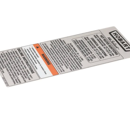 Picture of Hobart Labelinstructioncleaning Part# 00-438131-00175