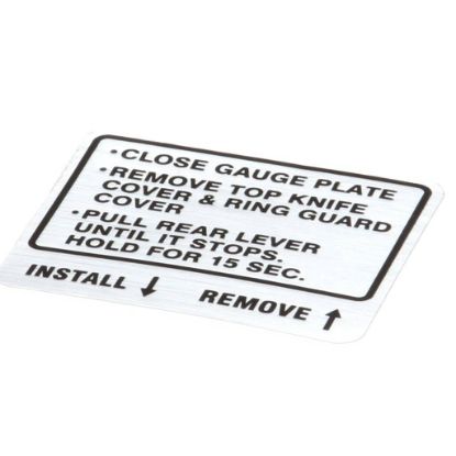 Picture of Hobart Label, Instruction Part# 00-914681