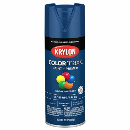 Picture of Krylon Industrial Colormaxx Paint + Primer  Gloss Regal Blue  12Oz Part# - K05535007