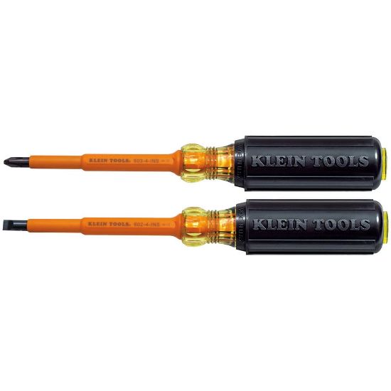 Picture of Klein Tools Screwdriver Set  Insulated  4'' Shank  2 Piece Part# - 33532-Ins