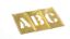 Picture of C.H. Hanson® 3" 33Pc Brass Stencil Letter Set Part# - 10033
